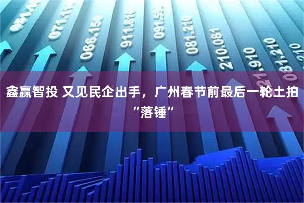 鑫赢智投 又见民企出手，广州春节前最后一轮土拍“落锤”