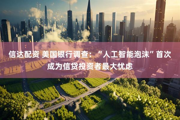 信达配资 美国银行调查：“人工智能泡沫”首次成为信贷投资者最大忧虑