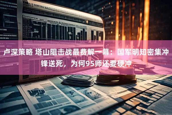 卢深策略 塔山阻击战最费解一幕：国军明知密集冲锋送死，为何95师还要硬冲