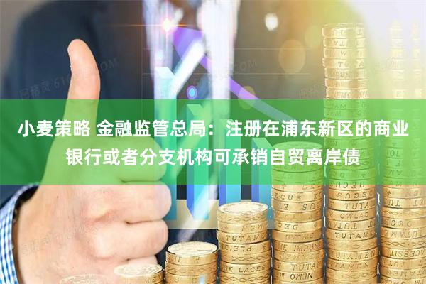 小麦策略 金融监管总局：注册在浦东新区的商业银行或者分支机构可承销自贸离岸债