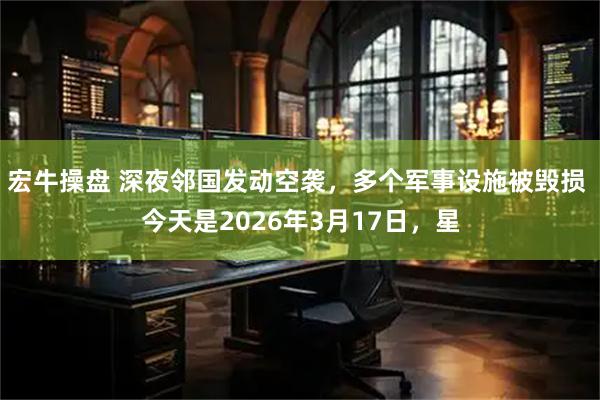 宏牛操盘 深夜邻国发动空袭，多个军事设施被毁损 今天是2026年3月17日，星