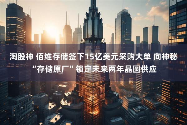 淘股神 佰维存储签下15亿美元采购大单 向神秘“存储原厂”锁定未来两年晶圆供应
